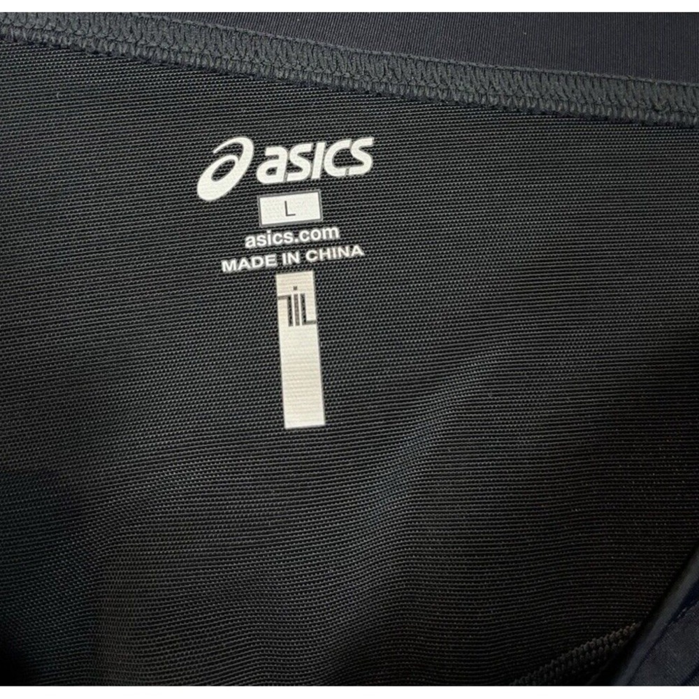 Asics Core Balance Tights Women Large Black Stretch Ankle Zip Vented Run Yoga - Picture 3 of 13